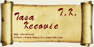 Tasa Kecović vizit kartica